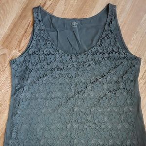 Gray Lace Tank